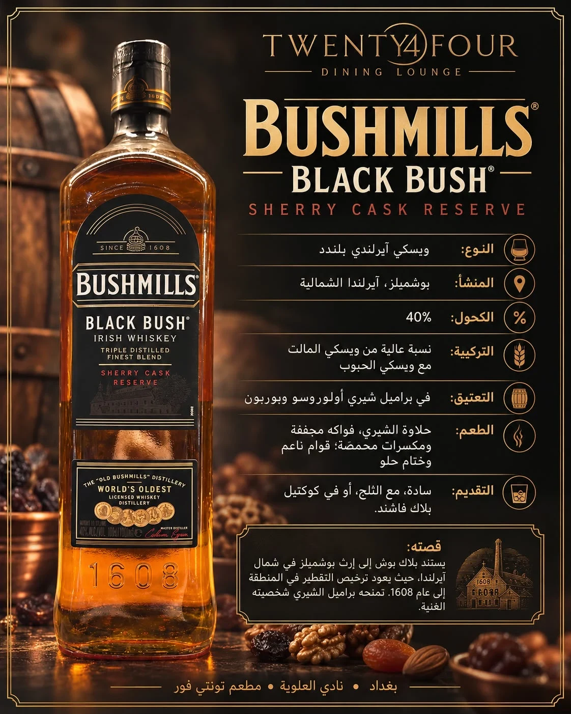 بوش مليز اسود لتر